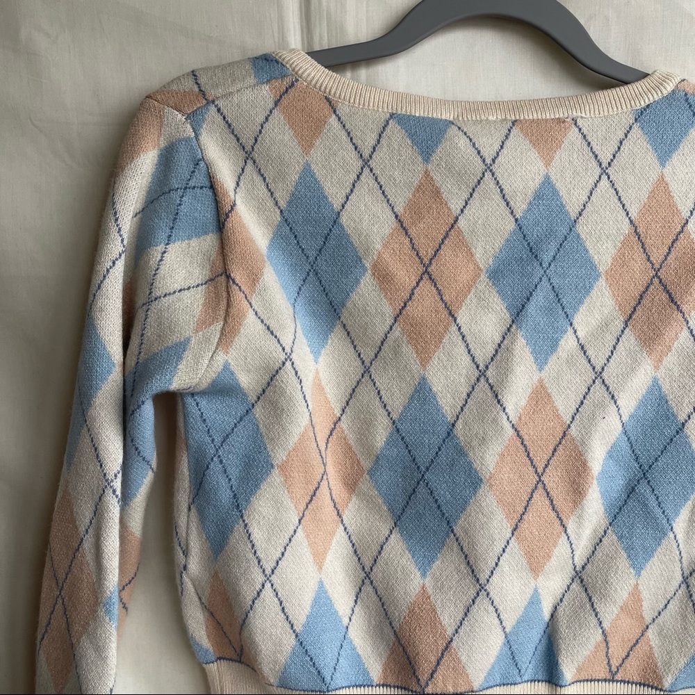 Princess Polly Argyle Cardigan Sweater - Picture 8 of 14
